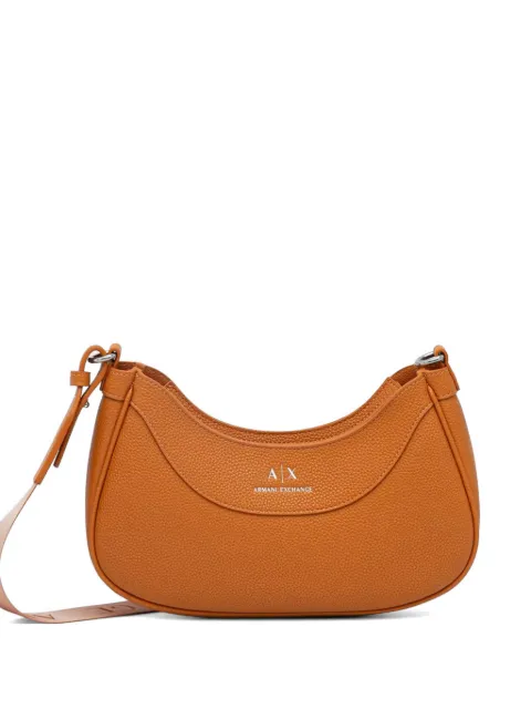 Armani Exchange logo-print pebbled cross body bag Orange 942883CC783