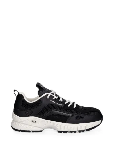 Armani Exchange panelled mesh-insert sneakers Black XM002623AF22829