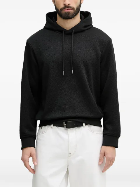 Armani Exchange logo-jacquard hoodie Black XM002344AF21862
