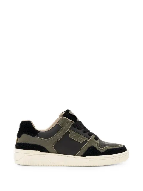 AllSaints panelled leather low top sneakers Black M030FE