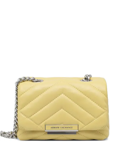 Armani Exchange quilted cross body mini bag Yellow 9485874R742