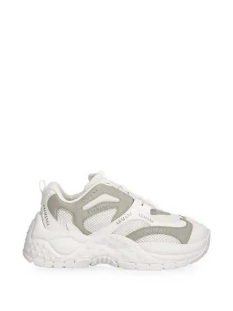 Armani Exchange logo-print panelled sneakers White XDX120XV708