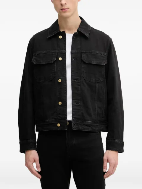 Armani Exchange logo-patch denim jacket Black XM002028AF19899