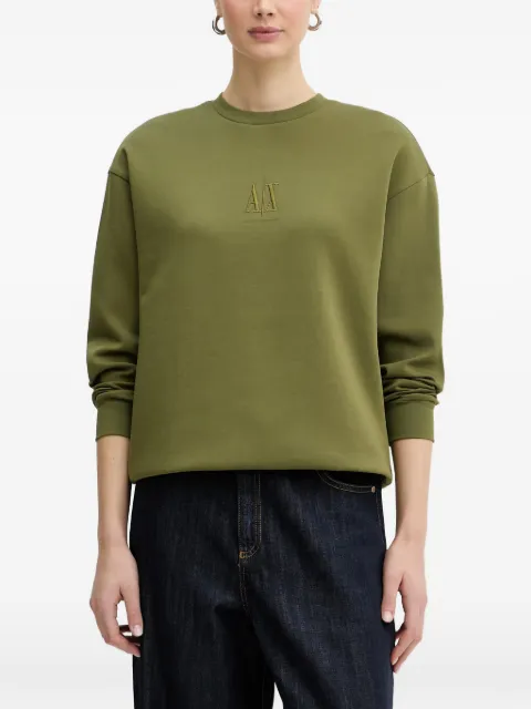 Armani Exchange logo-embroidered sweatshirt Green XW000821AF10818