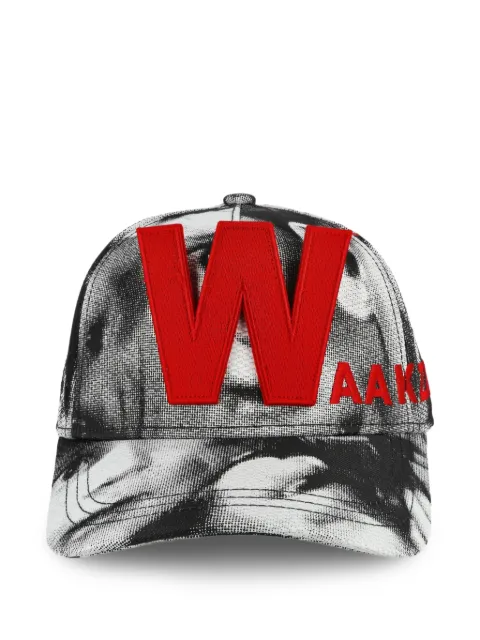 Walter Van Beirendonck logo-embroidered printed baseball cap White 9005GLITCHCAP