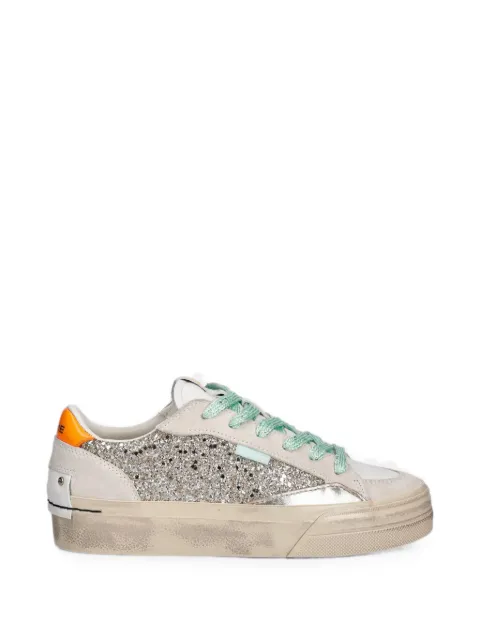Crime London Soho glitter-detail panelled sneakers Neutrals 29503PP8
