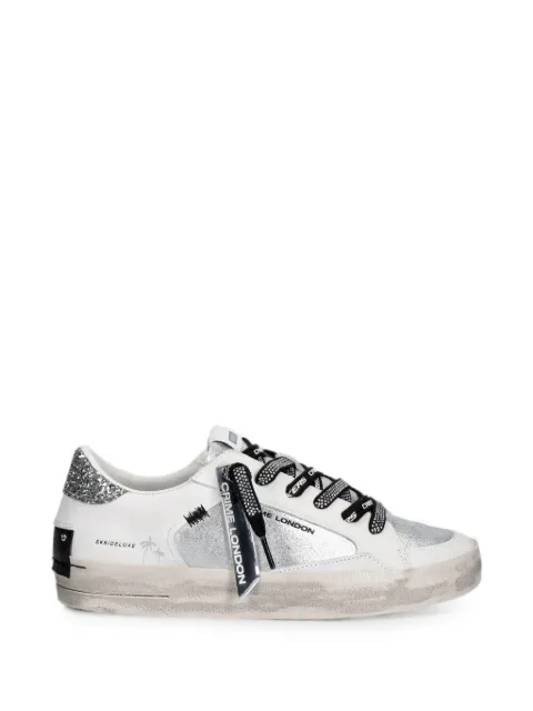 Crime London SK8 Deluxe glitter-detail sneakers White 29100PP8