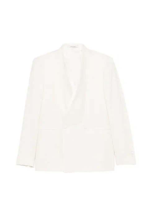 Tagliatore Alex satin-trim blazer Neutrals GALEXB30001
