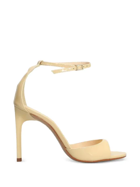 Schutz 100mm Scarlett patent-finish heeled sandals Neutrals S2212400010009