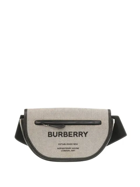 Burberry Pre-Owned 2023-2026 Small Canvas Horseferry Olympia belt bag Grey JZ5YIGWL5JWIFY5R