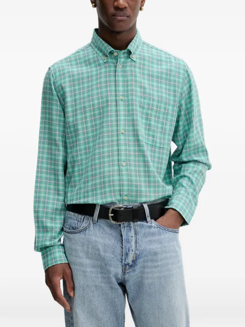 Les Deux Kent check-pattern shirt Green 1001309