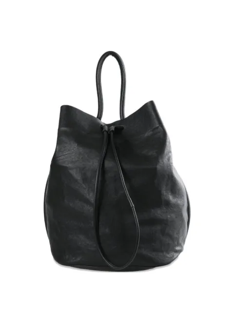 Uma Wang large drawstring-fastening bucket bag Black UB0094