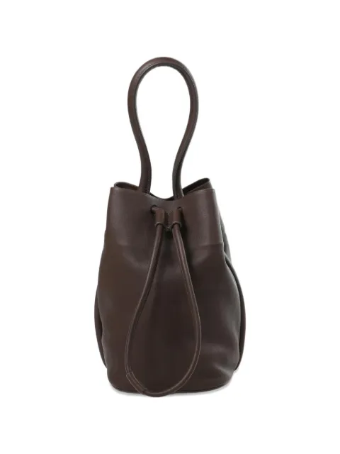 Uma Wang small drawstring-fastening bucket bag Brown UB0090UW690SMALLSAC