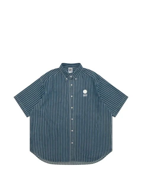 AAPE BY *A BATHING APE® striped button shirt Blue ASR8563XAQ
