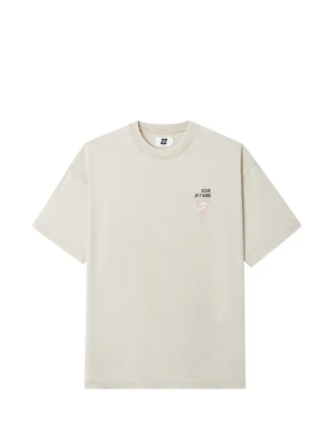 izzue graphic-print short-sleeve T-shirt Neutrals IZXTEM00457X