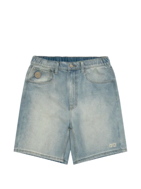 AAPE BY *A BATHING APE® logo-patch embroidered shorts Blue ASPC678XAQ