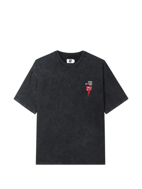 izzue acid-wash graphic-print T-shirt Grey IZXTEM00457X