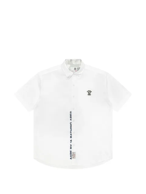 AAPE BY *A BATHING APE® logo-patch short-sleeve shirt White ASR8566XXQ