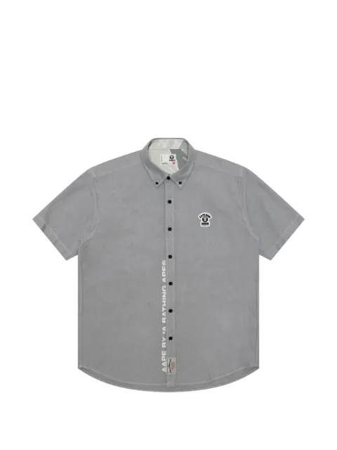 AAPE BY *A BATHING APE® logo-patch short-sleeve shirt Grey ASR8566XXQ