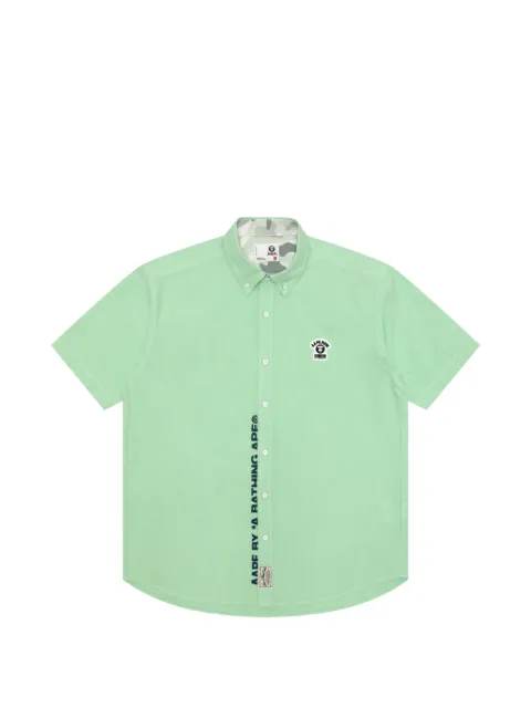 AAPE BY *A BATHING APE® logo-patch short-sleeve shirt Green ASR8566XXQ