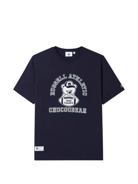 CHOCOOLATE graphic-print cotton T-shirt Blue B1XTEM00740X