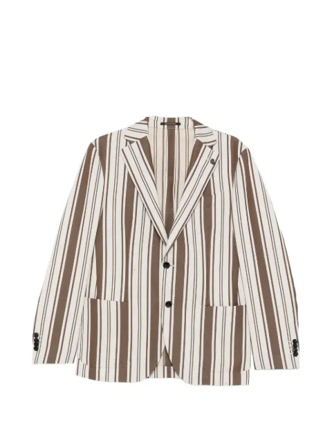 Gabriele Pasini striped single-breasted blazer Neutrals 2723