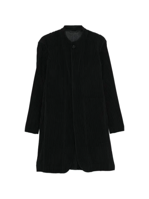 Homme Plissé Issey Miyake plissé-effect coat Black HP66JD151