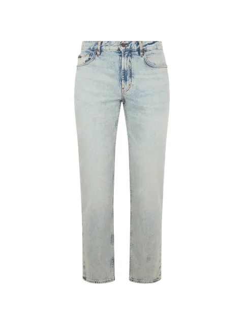 Emporio Armani acid-wash logo-plaque jeans Blue EM000763AF23602