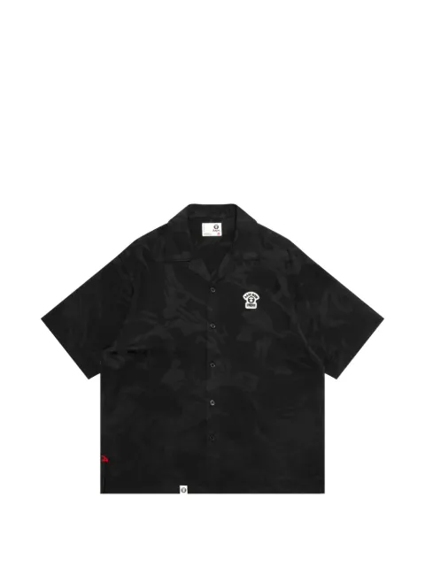 AAPE BY *A BATHING APE® embroidered logo shirt Black ASR8567XXQ