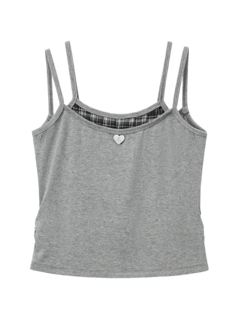 izzue heart-plaque layered top Grey IZXVTW00949X