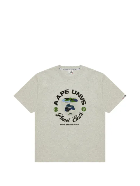 AAPE BY *A BATHING APE® earth logo T-shirt Grey ATE1855XAQ