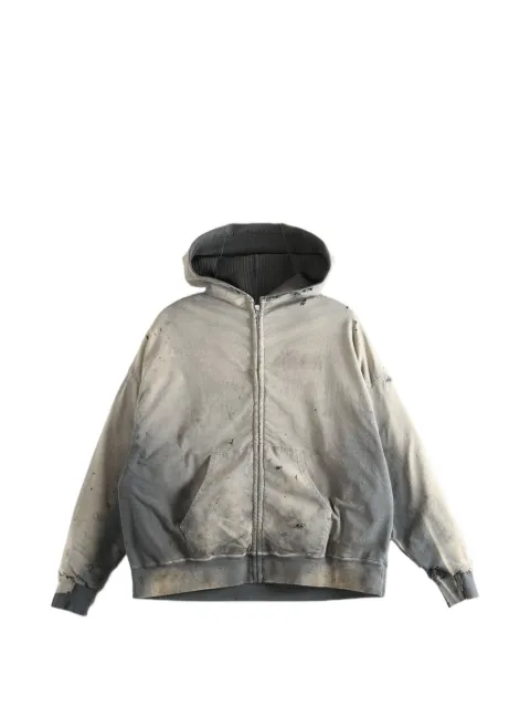 SAINT MXXXXXX distressed-finish hoodie Grey SMMK80000061