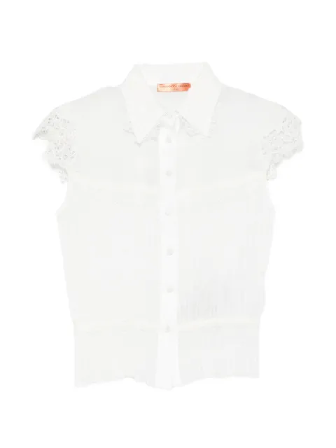 Ermanno Scervino lace-trim blouse White D484K303EKQ