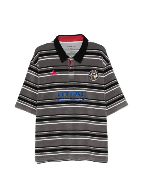 Martine Rose striped logo polo shirt Grey 674JE09059