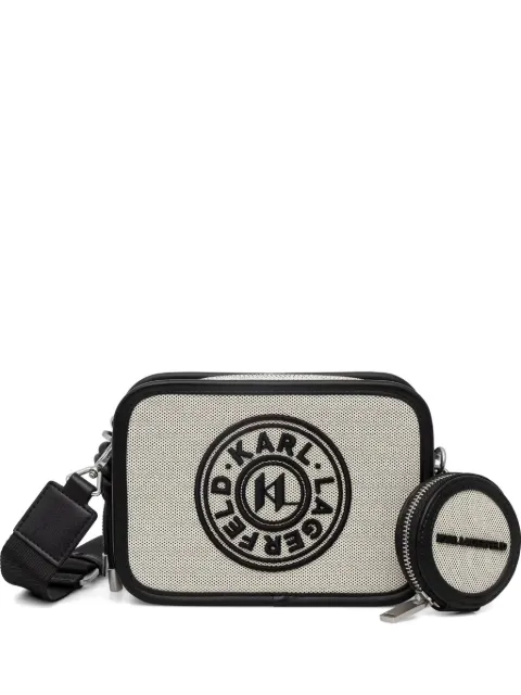 Karl Lagerfeld logo-patch shoulder bag Neutrals B2M30196106