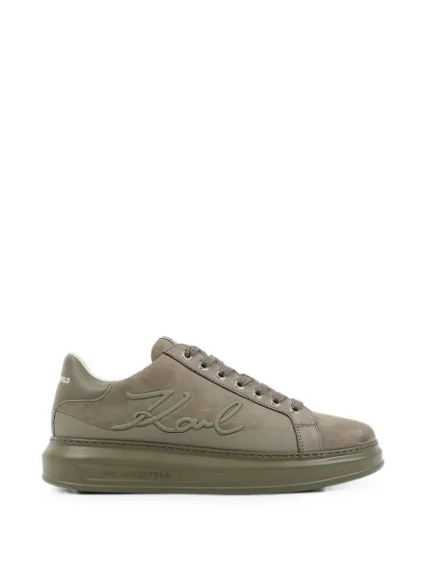 Karl Lagerfeld logo-embossed lace-up sneakers Green KL52542F2KH