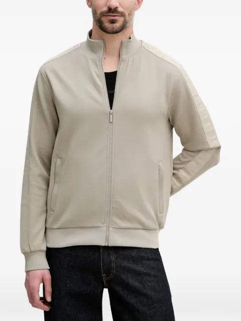 Karl Lagerfeld logo-tape zip-up sweatshirt Grey 705015562901