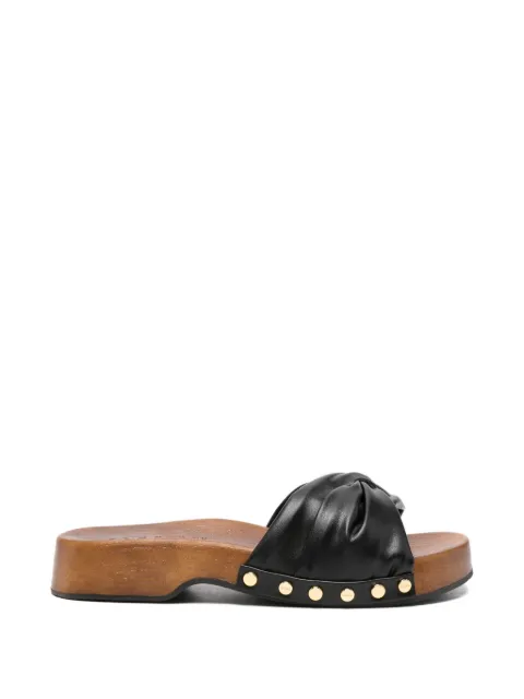 GANNI studded knotted sandals Black B1020170