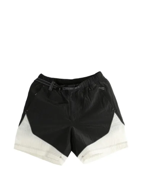 and Wander x ROA panelled belted shorts Black 5746182511
