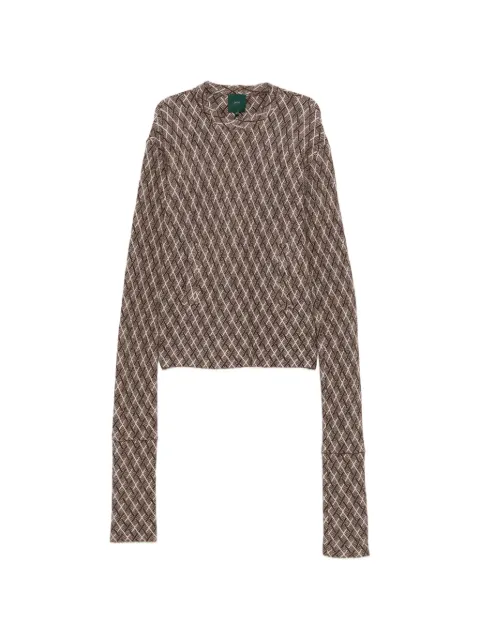 Jejia Carla patterned sweater Brown MJD625AMAFILB