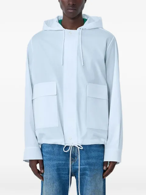 Lacoste drawstring hooded overshirt White BH2559001