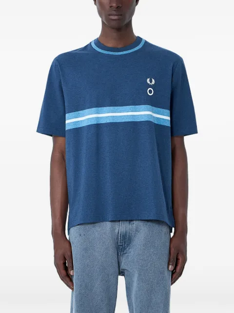 Fred Perry logo-embroidery crew neck T-shirt Blue SM212676B