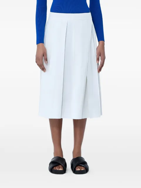 Jil Sander A-line pleated midi skirt White J02MA0357J45266