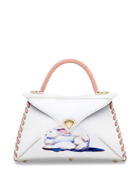 Tyler Ellis medium bunny-print tote bag White T99LEP683O
