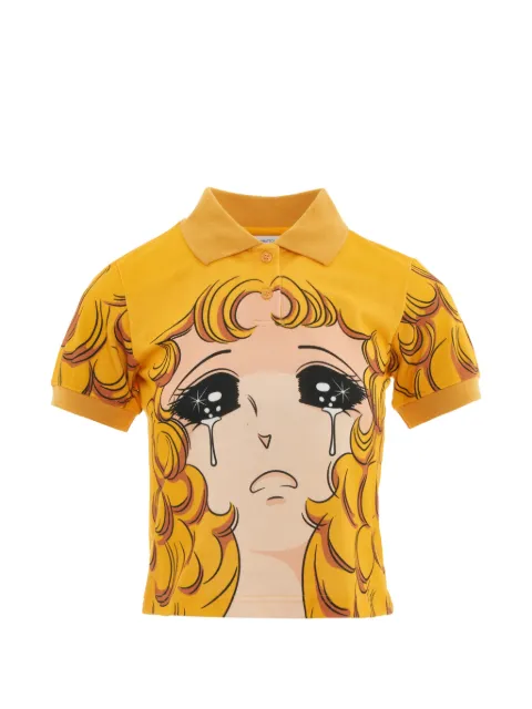 pushBUTTON graphic-print polo shirt Yellow PB2620609W
