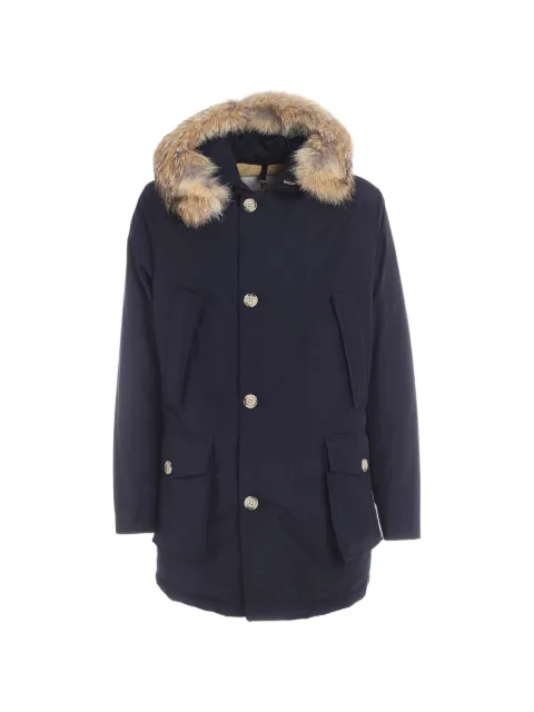 Woolrich Arctic fur-trim cotton parka Blue CFWOOU0482MBUT0001MLB