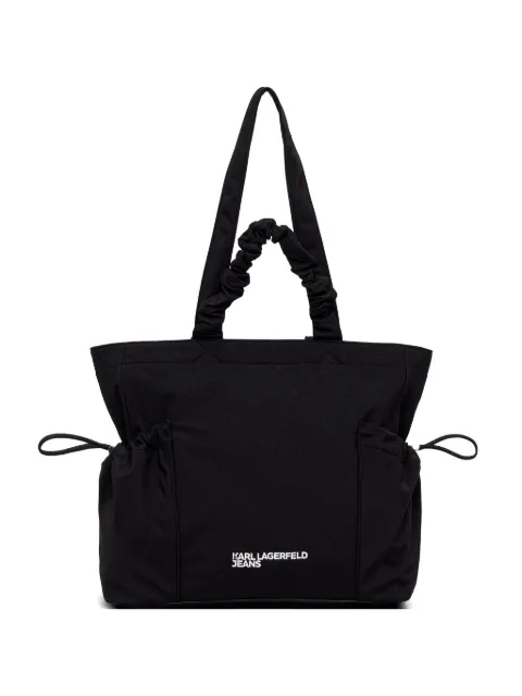 Karl Lagerfeld Jeans ruched-handle tote bag Black B2W30143999