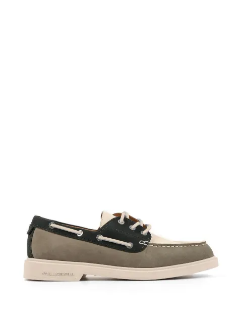 Karl Lagerfeld colour-block boat shoes Green KL21423