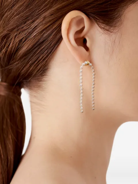 Shihara Node circle-shaped matte stud Gold 04601EY001