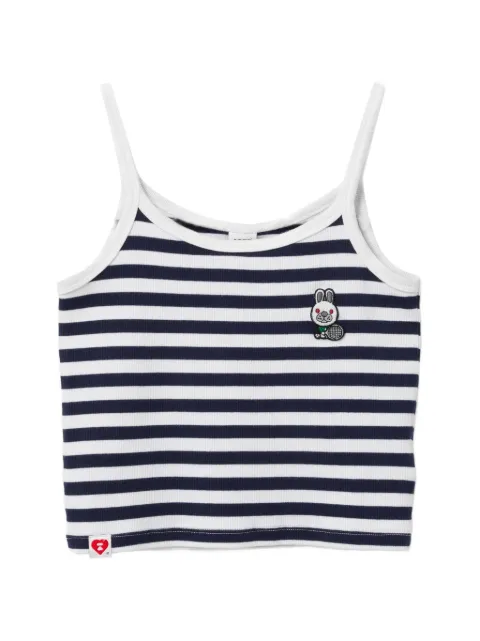 APEE™ by *A BATHING APE® rabbit striped appliqué top Blue 0PXTKAS258A6QNYX00S